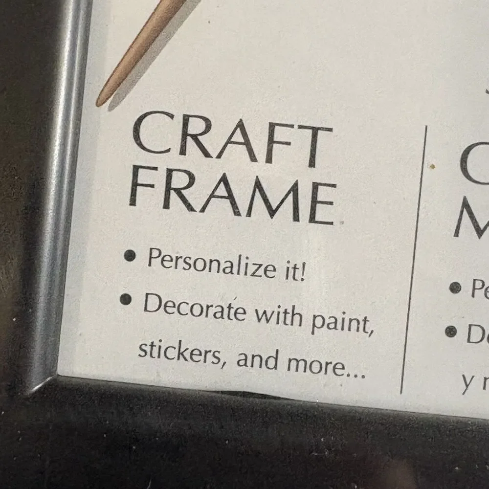 Journeys Black Craft Frame Arts Crafts Kids Memories 5x7 Photo NWT